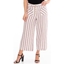 Picture of Striped Wide Leg Cropped Trousers - CREAM/RED/BLACK - 14