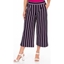 Picture of Striped Wide Leg Cropped Trousers - MIDNIGHT/PINK - 22