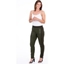 Picture of Suedette Pointe Contrast Leggings - OLIVE - 14