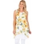 Picture of Sunflower Printed Layered Sleeveless Tunic - WHITE/YELLOW - S