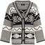 Picture of Super Soft Aztec Knit Cardigan - BLACK/CREAM