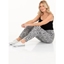 Picture of Super Soft Brushed Animal Print Joggers - GREY/LAVENDER - M