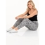 Picture of Super Soft Brushed Animal Print Joggers - GREY/LAVENDER - XL
