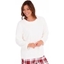 Picture of Textured Fleece Lounge Top - WINTER WHITE - S