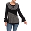 Picture of Tie Long Sleeve Jersey Top - GREY/BLACK