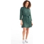Picture of Washed Button Through Dress - MOSS GREEN - 18