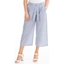 Picture of Wide Leg Striped Cropped Trousers - WHITE/BLUE - 18