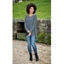 Picture of Wrap Over Blouse - BLACK/SILVER