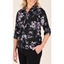 Picture of Anna Rose Floral Button Down Blouse - BLACK/MULTI - 22