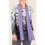 Picture of Anna Rose Printed Brushed Top With Scarf - GREY/SOFT PINK - XXL
