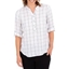 Picture of Anna Rose Shimmer Check Top - IVORY/SILVER - 22