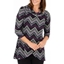 Picture of Anna Rose Wrap Front Printed Top - PURPLE MULTI - XXL