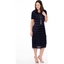 Picture of Flock Printed Pleat Midi Dress IDNIGHT