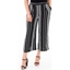 Picture of Stripe And Spot Wide Leg Cropped Trousers - BLACK/WHITE - 10