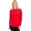 Picture of Embellished Long Sleeve Knit Top - RED - L