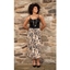Picture of Georgette Print Pleated Maxi Skirt - BROWN/BLACK - 12