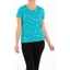 Picture of Anna Rose Foil Print Jersey T-Shirt - LAKE BLUE - M