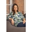 Picture of Botanical Print Brushed Tunic - GREY/GREEN