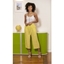 Picture of Wide Leg Cropped Spot Trousers - CITRUS/WHITE