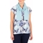 Picture of Anna Rose Butterfly Print Knit Top With Scarf - IVORY/BLUE - XXL