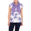 Picture of Anna Rose Floral Print Knit Top With Scarf - IVORY/PINK/LILAC - M