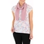 Picture of Anna Rose Leaf Print Knit Top With Scarf - IVORY/MULTI - S