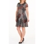 Picture of Anna Rose Printed Short Sleeve Dress - HESSIAN - 10