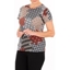 Picture of Anna Rose Tile Print Short Sleeve Top - HESSIAN - XL