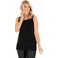Picture of Lace Trim Sleeveless Jersey Top - BLACK - M
