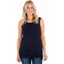 Picture of Lace Trim Sleeveless Jersey Top - NAVY - XXL