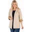Picture of Suedette Open Jacket - STONE - 18