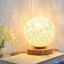 Picture of Rattan Hand-Knit Desk Lamp with Wooden Base