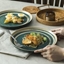 Picture of Japanese green ceramic salad dessert plate