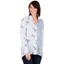 Picture of Panelled Loose Fitting Dip Hem Shirt - BLUE MULTI