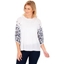 Picture of Printed Three Quarter Sleeve Boho Top - WHITE
