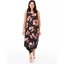 Picture of Printed Lightweight Knitted Layer Dress - BLACK/RED