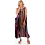 Picture of Sleeveless Printed Loose Fit Maxi Dress - BLACK/PURPLE