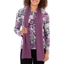 Picture of Anna Rose Brushed Top With Scarf - GREY/PURPLE - XL