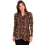 Picture of Animal Print Wrap Over Knit Top - BROWNS