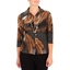 Picture of Anna Rose Animal Print Jersey Blouse With Necklace - BLACK/BROWN/MULTI - XXL