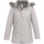 Picture of Anna Rose Faux Fur Trimmed Quilted Coat ILVER GREY - XL