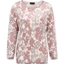 Picture of Anna Rose Floral Shimmer Knit Top - GREY/DUSTY PINK