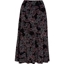 Picture of Anna Rose Leaf print Panelled Midi Skirt - BLACK/DUSTY PINK/GREY