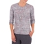 Picture of Anna Rose Printed Knit Top With Necklace - GREY/PINK