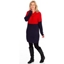 Picture of Colour Block Knitted Tunic - BLACK SHINY - XXL