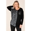 Picture of Loose Fit Diamante Top - BLACK/GREY - XL