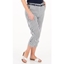 Picture of Anna Rose Linen Blend Cropped Trousers With Belt - WHITE/NAVY