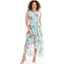Picture of Floral Chiffon Sleeveless Dress - AQUA