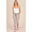 Picture of Striped Cropped Trousers - BROWN/WHITE