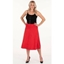 Picture of Suedette Belted Midi Skirt - RED
